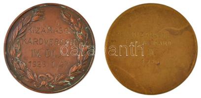 1929. "Pénzintézeti Sportegyletek Szövetsége" bronz díjérem, hátoldalán "Kizárásos ka...