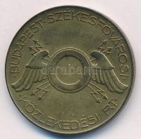 ~1946-1949. 50Ft Br "BSZKRT / Budapest Székesfővárosi Közlekedési Rt." bronz bárca T:XF