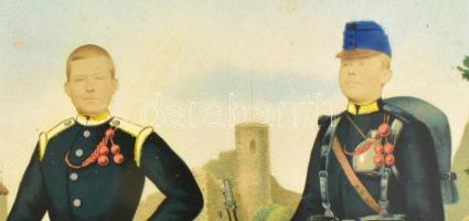 cca 1900 "Szolgálati időm emlékéül" (zur Erinnerung an meine Dienstzeit), magyar katona em...