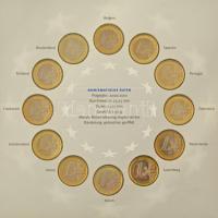 Európai Unió 1999-2002. 1E (12xklf) különböző országok forgalmi emlékérmei dísztokban T:UNC
Europea...