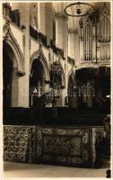 Brassó, Kronstadt, Brasov; Biserica Neagra / Fekete templom belső / church interior. Fotograf Josef Fischer, photo (ragasztónyom / gluemark)