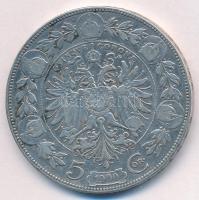 Ausztria 1900. 5K Ag "Ferenc József" T:VF karc Austria 1900. 5 Corona Ag "Franz Josep...