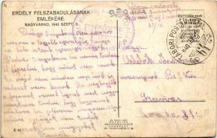 1940 Nagyvárad, Oradea; bevonulás, katonák autóban, Román hitel bank, Hackmayer szabó üzlete / entry...