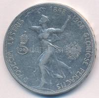 Ausztria 1908. 5K Ag "Ferenc József - Jubileum" T:VF,F Austria 1908. 5 Corona Ag "Fra...