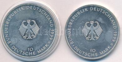Németország 1999D 10M Ag "50 éves a Szövetségi Köztársaság Alkotmánya" (2x) forgalomba nem...