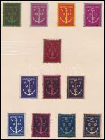 1935 Újpest VIBOK 12 klf levélzáró, a létező összes színváltozat! Nagyon ritka!