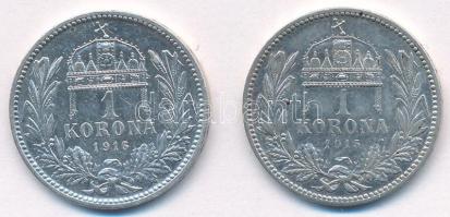 1915KB-1916KB 1K Ag "Ferenc József" (2xklf) T:UNC,AU Adamo K5.2