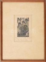 Gy. Szabó Béla (1905-1985): Dante Alighieri. Fametszet, papír, jelzett, kézilevonat, 9x6 cm, üvegeze...