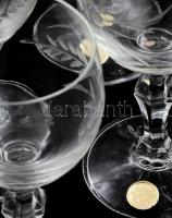 Kristály röviditalos pohár szett, 6 db, címkével jelezve, hibátlan, m: 12 cm