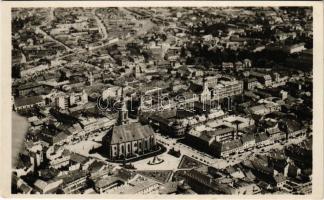 Kolozsvár, Cluj; látgép repülőgépről, légi felvétel / aerial view