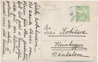 1912 Hídvég, Haghig (Háromszék); Gróf Nemes kastélya és a gróf saját levele / castle, owner's l...