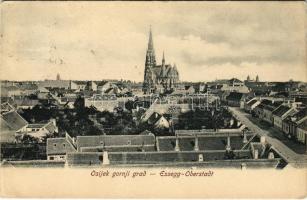 1906 Eszék, Osijek, Essegg; gornji grad / Oberstadt (ázott / wet damage)