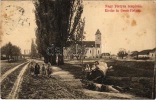 1911 Pöstyén, Piestany; Nagy-Pöstyén temploma. Lampl Gyula kiadása / Kirche in Gross-Pistyan / church (b)