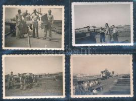 1941 Munkaszolgálatosok Kassán 14 db feliratozott fotó 6x9 cm