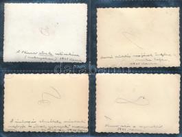 1941 Munkaszolgálatosok Kassán 14 db feliratozott fotó 6x9 cm