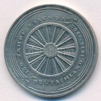 NSZK 1985G 5M Ni "150 éves a Német Vasút" T:AU patina, kis ph
FRG 1985G 5 Mark Ni "1...