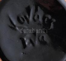 Kovács Éva (1938-2017): Kávés készlet. Mázas kerámia, hat személyes, jelzett, hibátlan