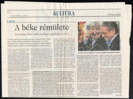 2002 Esterházy Péter (1950-2016) Kossuth- és József Attila-díjas író autográf levele, 1,5 beírt olda...