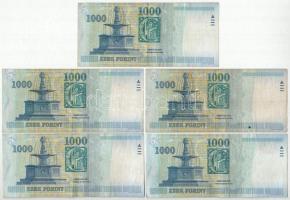 1998. 1000Ft "DB" + 1999. 1000Ft (3db: "DA", "DB", "DC") + 2...