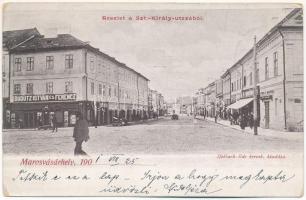 1901 Marosvásárhely, Targu Mures; Szentkirály utca, Dudutz István és Ferenc, Dudutz Antal üzlete. Holbach Ede kiadása / street view, shops (EK)