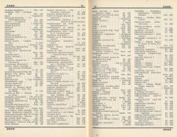 1937 Névmutató Európa 1 : 6.000.000 mértékű térképéhez. Bp., M. Kir. Állami Térképészet. Kiadói tűzö...