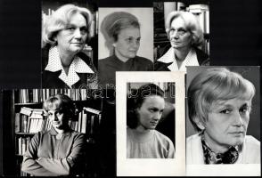 Nemes Nagy Ágnes (1922-1991) költőt, műfordítót ábrázoló fotók, 13 db, közte 1 Balla Demeter (1931-2...