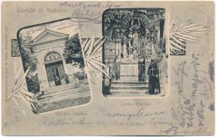 1903 Máriaradna, Mária-Radna, Radna (Lippa, Lipova); Kálvária, kápolna, Lourdes-i kápolna. Csauscher és Jesztl kiadása / chapels. Floral (EK)