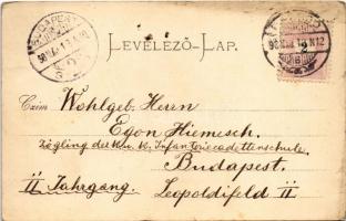 1898 (Vorläufer) Brassó, Kronstadt, Brasov; Schwarzer u. weisser Turm, Evgl. Mädchenschule, Marktpla...