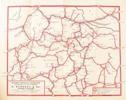 1931 Automobil-Routenkarte der Dolomiten / A Dolomitok autótérképe (Cortina d'Ampezzo és környé...