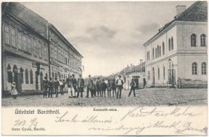 1907 Barót, Baraolt; Kossuth utca, üzletek. Incze Gyula kiadása / street view, shops