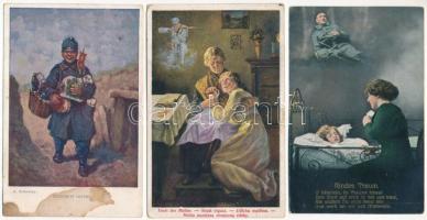 5 db RÉGI osztrák-magyar katonai képeslap vegyes minőségben / 5 pre-1945 K.u.k. military postcards in mixed quality