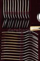 Nivella Solingen sokdarabos evőeszköz készlet, 2 tálcán, certifikátokkal, díszkofferben, használatla...