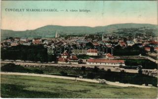 Marosludas, Ludosul de Mures, Ludus; látkép. Glück J. kiadása / general view (EK)