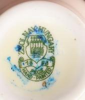 Zsolnay pálinkáspohár szett, tálcán. Jelzett, hibátlan, 6 db, m: 5 cm