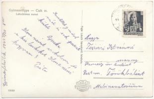 1944 Gyimesfelsőlok, Gyimes-Felsőlok, Lunca de Sus; Lakodalmas menet. Fejér László kiadása / wedding...