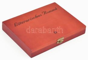 Irodalmi römi kártya. skat kártya két pakli, hiánytalan, fa díszdobozban