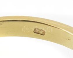 Arany (Au) 14K szoliter köves gyűrű, jelzett, méret: 54, bruttó: 3,9 g