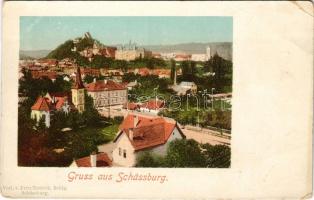 Segesvár, Schässburg, Sighisoara; látkép. Fritz Teutsch kiadása / general view (EB)