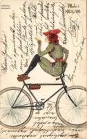 Bicycle lady litho s: Raphael Kirchner (EB)