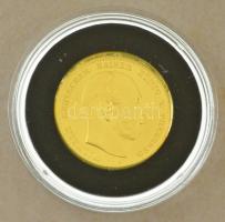 Német Birodalom / Poroszország 1872A 10M Au "I. Vilmos" kapszulában, ismertetővel (3,98g/0...