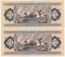 1980. 50Ft (2x) közeli sorszámúak "H 604 104237", "H 604 104240" T:UNC,AU 
Adam...