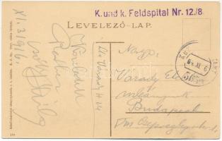 1916 Kézdivásárhely, Targu Secuiesc; Takarékpénztári épület / savings bank + "K.u.K. Feldspital...