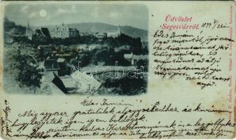 1899 (Vorläufer) Segesvár, Schässburg, Sighisoara; este. Zeidner H. kiadása, Schäser A. fénynyomdája / night (fl)