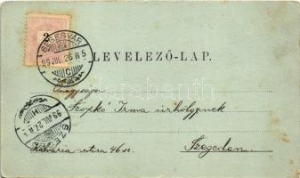 1899 (Vorläufer) Segesvár, Schässburg, Sighisoara; este. Zeidner H. kiadása, Schäser A. fénynyomdája...