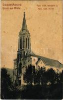 1907 Anina, Stájerlakanina, Steierdorf; Római katolikus templom. W.L. 1189. Hollschütz kiadása / Röm. kath. Kirche / Catholic church (EK)