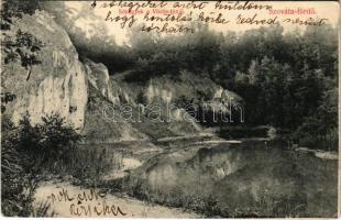 1923 Szovátafürdő, Baile Sovata; Sóhegyek a Vörös tónál. Kelemen Ádám kiadása / salt hills by the lake