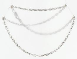 Ezüst(Ag) pálcikás anker nyaklánc, jelzett, h: 45,5 cm, nettó: 8,9 g