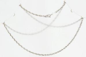 Ezüst(Ag) három szálas fonott nyaklánc, jelzett, h: 45 cm, nettó: 9,5 g