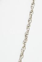 Ezüst(Ag) dupla szemes anker nyaklánc, jelzett, h: 50 cm, nettó: 4,2 g