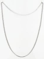 Ezüst(Ag) áttört szemes fantázia nyaklánc, jelzett, h: 42,5 cm, nettó: 6,4 g